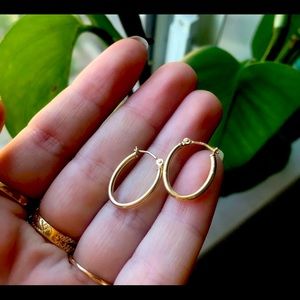 14k gold huggie hoops